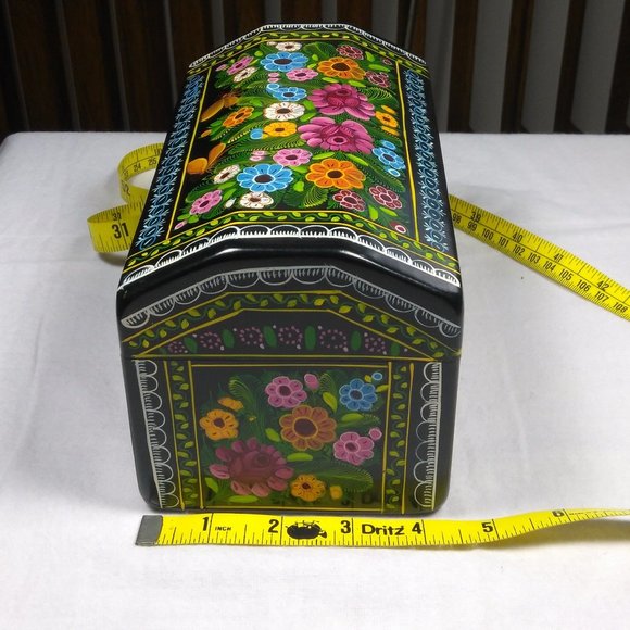 MEXICAN WOOD JEWELRY BOX  HANDPAINTED "NWOT" - Picture 12 of 15